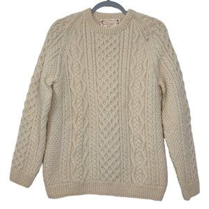 Blarney Woollen Mills Vintage Traditional Hand-Knit Aran Sweater